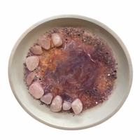 Fluid Art Resin Dish - Includes Rose Quartz Crystals