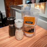 Gourmet Himalayan Salt & Peppercorn Grinders Plus 500g Refill Himalayan Salt