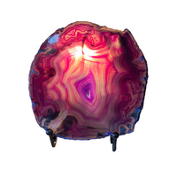 Brazilian Sliced Crystal Agate Lamp - Purple