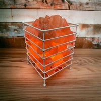 White Cage Fire Lamp