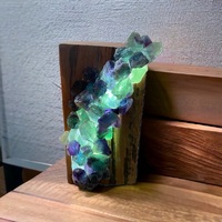Rainbow Fluorite Crystal Lamp - Handcrafted With Love
