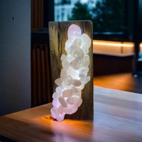 Rose Quartz Tumbler Crystal Lamp -  Handcrafted With Love