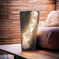 Rose Quartz Crystal Lamp - Handcrafted With Love