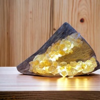 Citrine Quartz Crystal Lamp - Handcrafted With Love