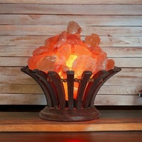Fire Wooden Box Lamp - Square