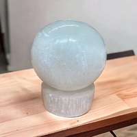Selenite Crystal Moonlight Sphere Lamp