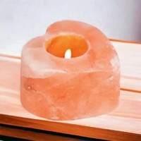 Himalayan Salt Tealight Candle Holders - Heart x3 