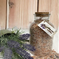 Himalayan Bath Salt Infused with Lavender Essential Oil - 700g Jar 