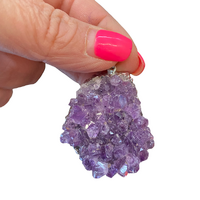 Amethyst Cluster Pendant Includes Chain - 009