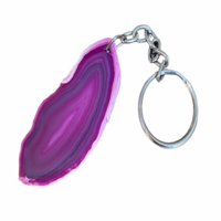 Agate Coloured Key Ring - Pink