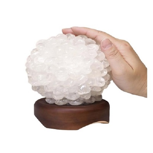 Clear Quartz Crystal Ball - Includes A LED Globe