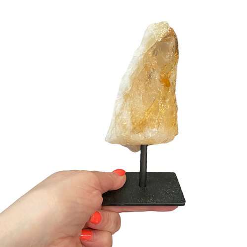 Natural Citrine Crystal With Stand