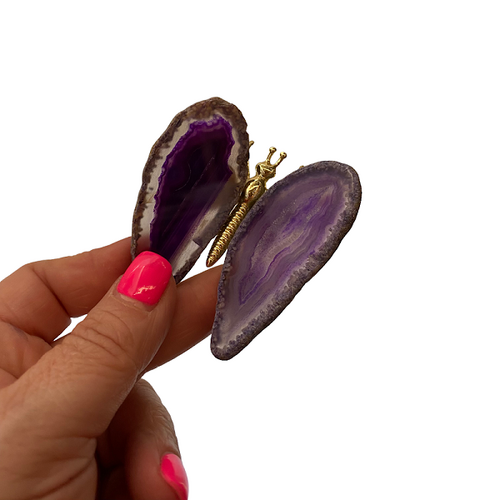 Agate Butterfly - Purple