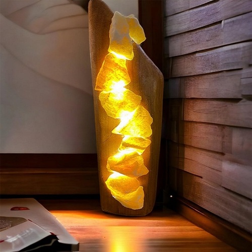 Calcite Crystal Lamp - Handcrafted With Love