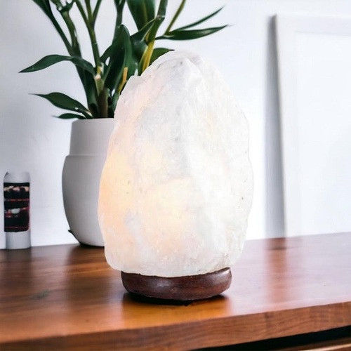 White Rustic Salt Lamps - 3-4kg 