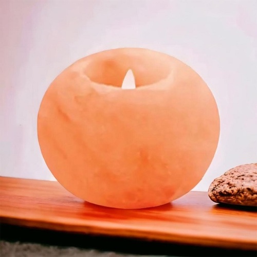 Himalayan Salt Tealight Candle Holder - Apple