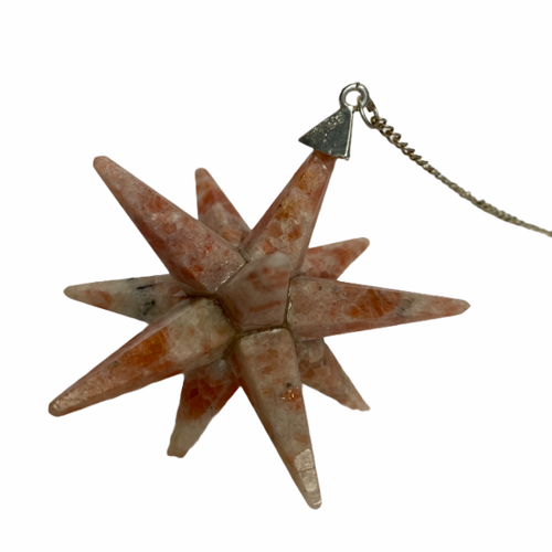 Sunstone Crystal Star With Chain
