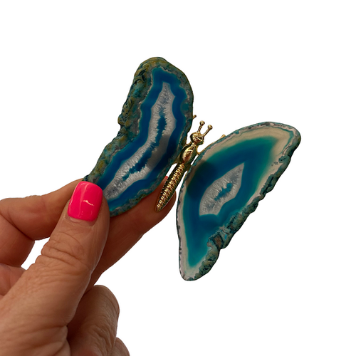 Agate Butterfly - Blue